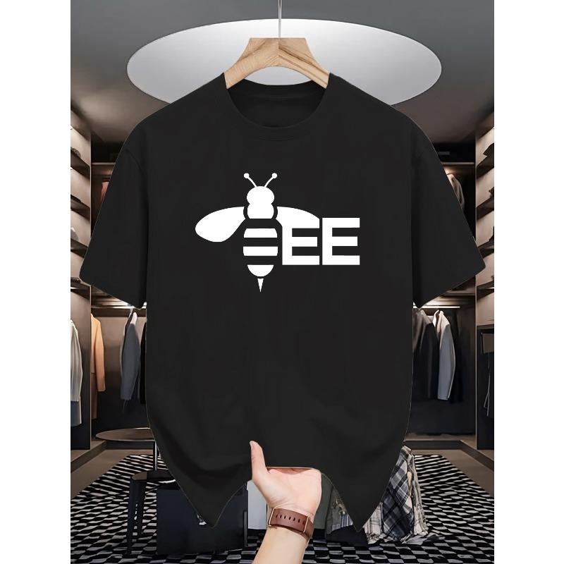 

European sizes Men S Short-Sleeve T-Shirts for Summer, Stylish And Trendy Printed Base Shirts for Men, Casual Round Neck Tops Suitable for Male Teens 4XL чорний