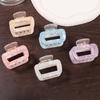 Hair Claw Hollow Square Design Back Head Hair Clip Anti-slip Teeth Strong Grip Shower Hair Clamp Versatile Hair Accessory