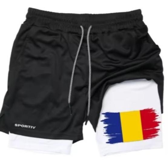Romania Flag Camouflage Kick Boxing Muay Thai Shorts Men Women Unisex Casual Sportswear Double Layer Quick Dry Training Sport Gym Fitness Workout
