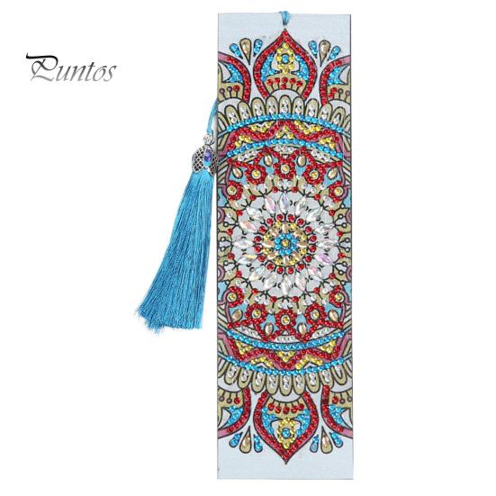 

1 комплект блискучої закладки з алмазним малюнком спеціальної форми з китицями яскравого кольору для зняття стресу Закладка для рукоділля своїми руками C