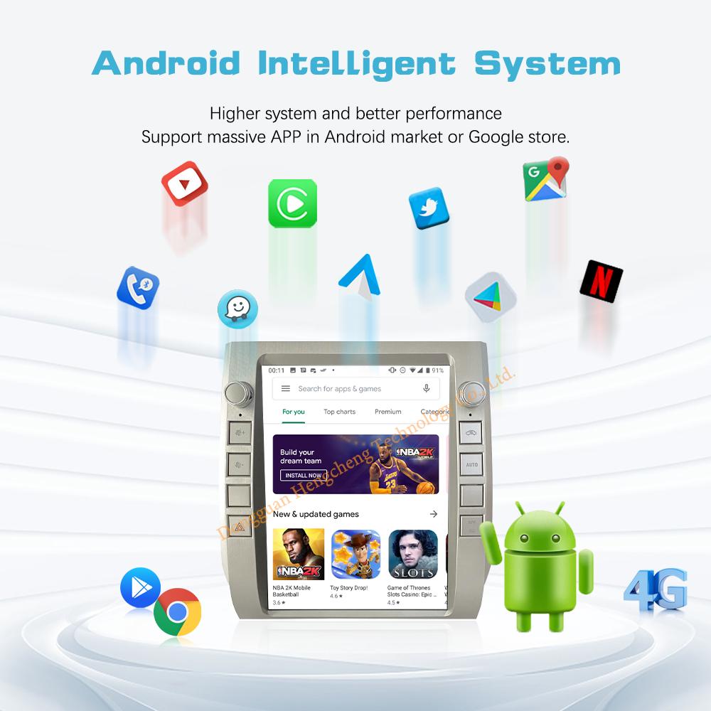 12.1Inch Car Smart Multimedia Video Player For Toyota Tundra 2013-2020 GPS Navigation Android12 8+128G 8 Cores CarPlay Radio 4G