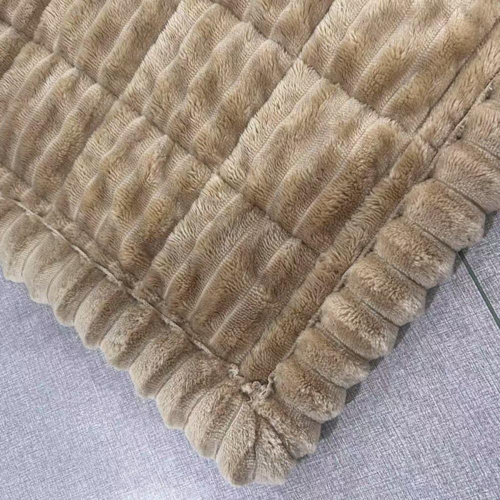 Nordic Square Sofa Slipcover Winter Anti Slip Cushion Thick Fluffy Sofa Cover for Cozy Home Decor