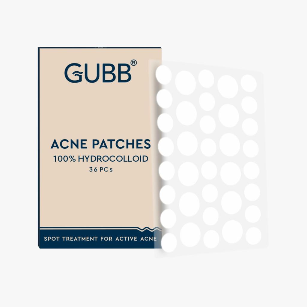 Gubb Acne Pimple Patches - 36 Pieces Of Invisible Facial Stickers With 100% Hydrocolloid - Advanced Pimple Care For Face - Rapid Acne Patch
