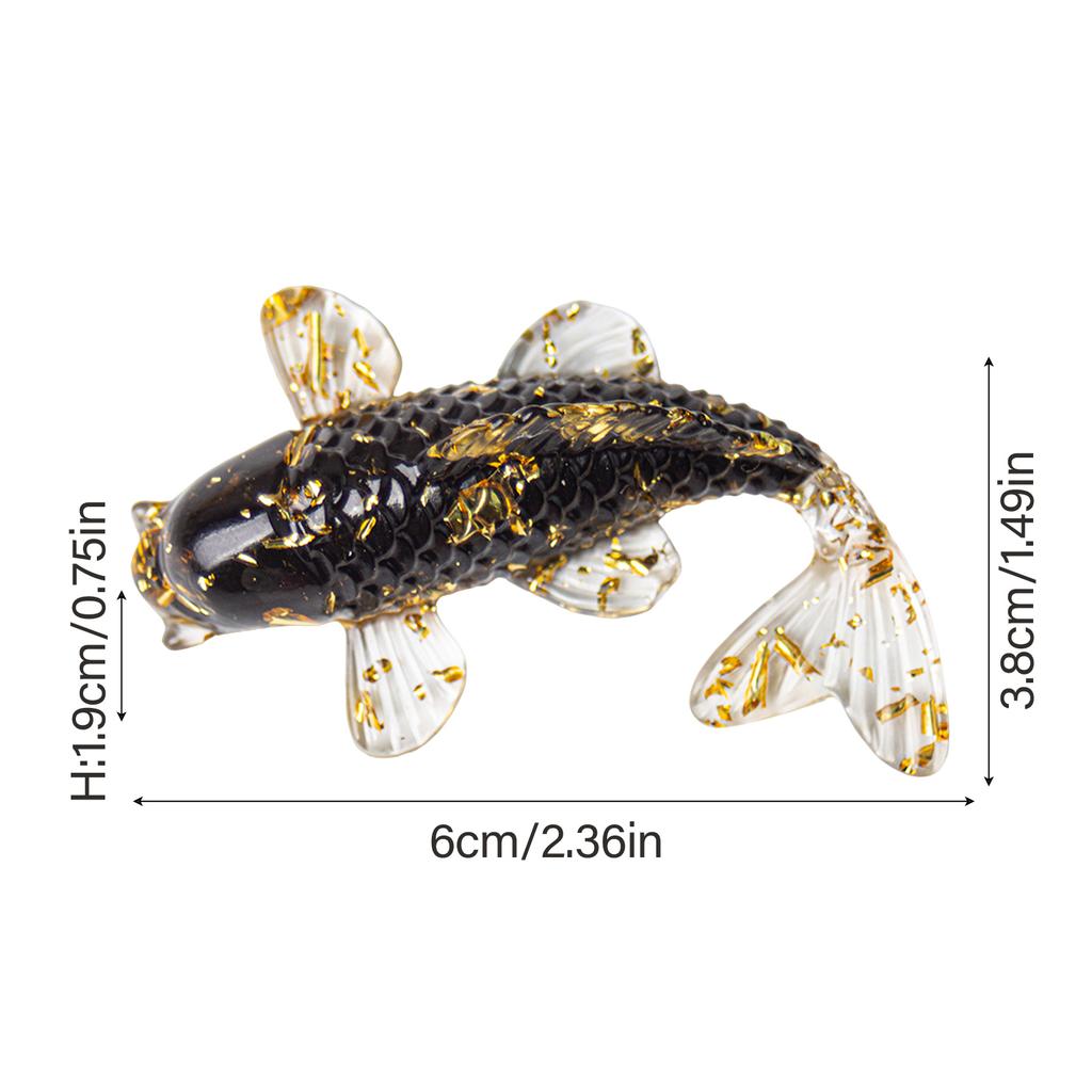 6cm Koi Ornamente Handgefertigt Kristall Tropfkleber Koi Dekoration Für Auto Büro Tisch Schrank Teetisch Teepoy Kreatives Fisch Ornament