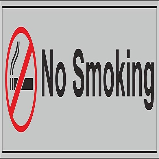 

Табличка из нержавеющей стали Не курить для дома, офиса, магазинов, серебристая - (25.4 см x 7.62 см)