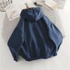 Damska zimowa pogrubiona bluza z kapturem pulowerowa plus size luźna ciepła bluza