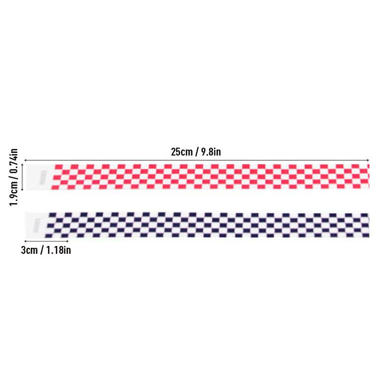 50/100Pcs Mosaic Pattern Colorful Paper Wristbands Waterproof Disposable Bracelets For Parties, Concerts, Festivals