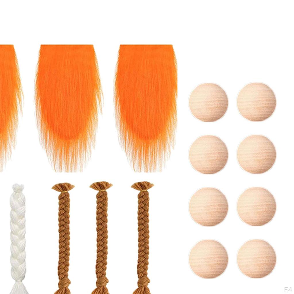 Fabric Gnome Beard with Wood Balls Braids DIY Crafts Supplies Party Toy