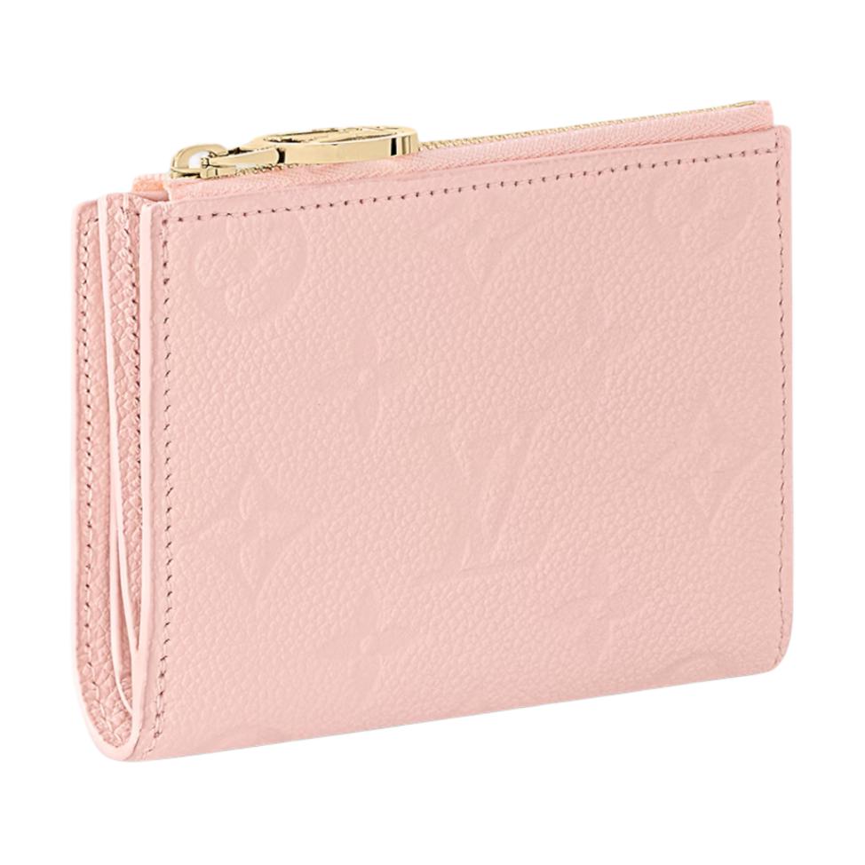 Louis Vuitton Lisa Pf Monogram Embossed Zipper Leather Wallet Women Wallet Pink M83569