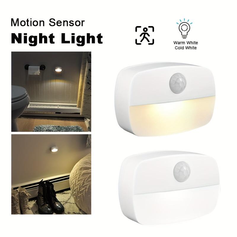 1pc Motion Sensor Intelligent Night Light, Battery Box Cabinet Light, Suitable For Bedroom, Staircase, Wardrobe, Bedside, (without Battery)