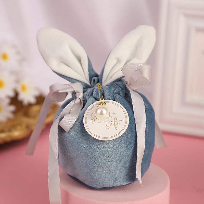 Wedding Candy Bags Rabbit Ears Velvet Bags Gift Boxes Candy Boxes Tote Cloth Bags