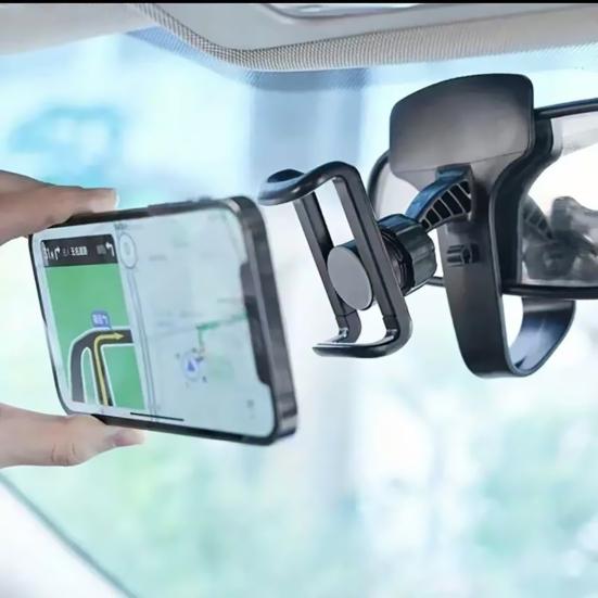 Car Mobile Phone Stand Holder 360-degree Rotation Phone Mount GPS Navigation Bracket Universal Spherical Adjustment Clip-on Phone Mount