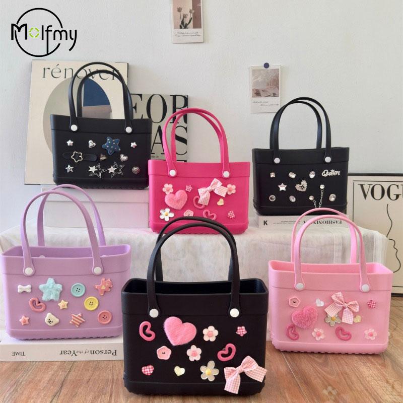 Large Eva Beach Tote Bag Fashion Mommy Diaper Storage Baskets Summer Rubber Tote bag With accessories handbag Sundries Organizer