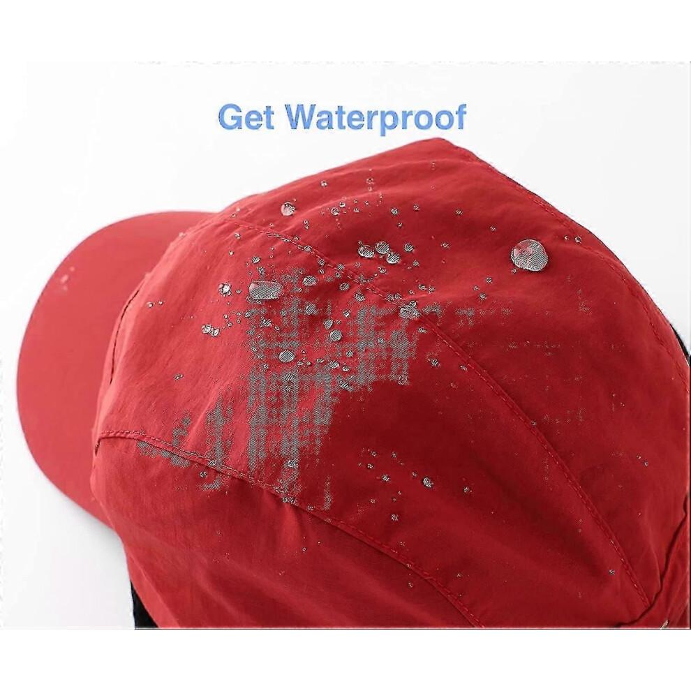 (Red)Outdoor Men's Baseball Cap Waterproof Yetsye Winter Earflap