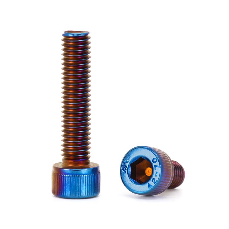

Weiyi M3 M4 M5 M6 M8 M10 DIN912 Hex Socket Cap Head Screws SUS304 Stainless Steel Burning Blue Plated Allen Key Bolts M6X8 (2PCS)
