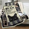 Grey and White Cats Blanket Plush Sherpa Flannel Throw Blankets for Couch Sofa Super Soft Blanket Bedroom TV Throw Blanket Full