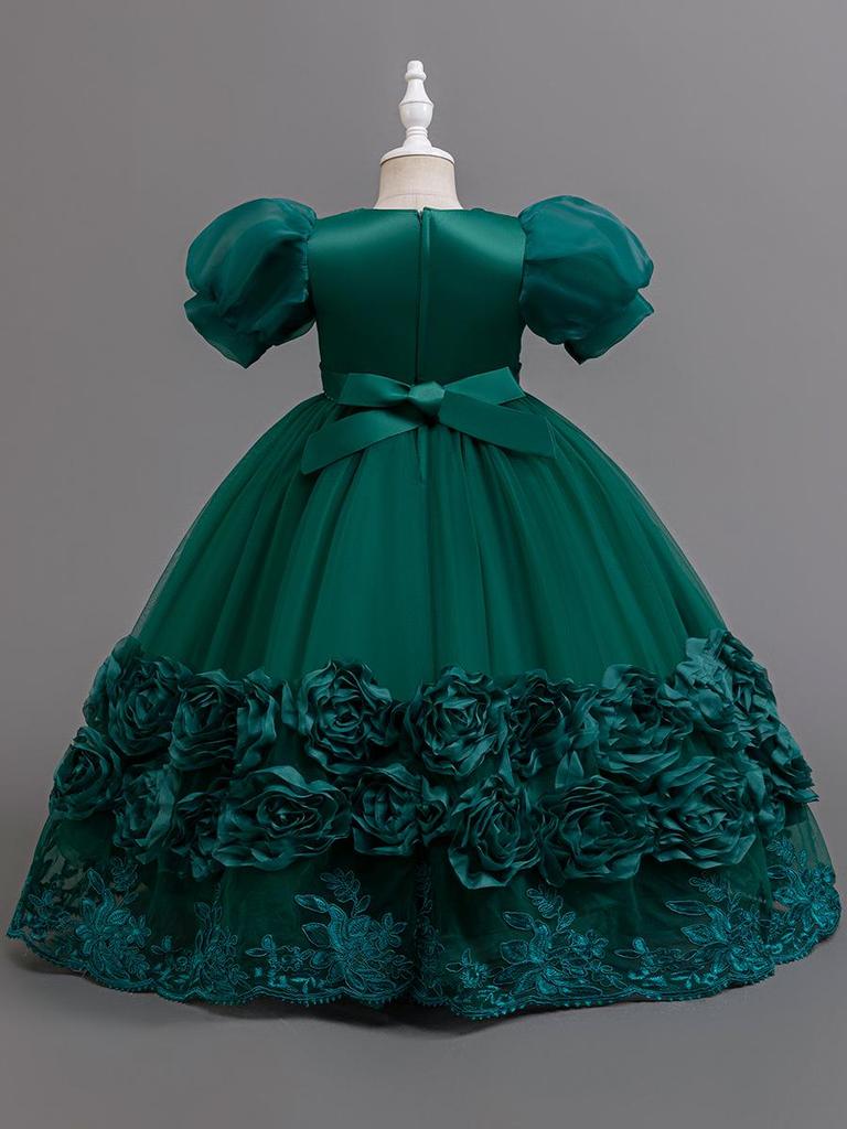 European and American Sequin Princess Evening Dress for Girls
