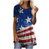 Summer USA American Flag 3D Print T-shirt Streetwear Women Short Sleeve T Shirts Y2K Tops Tees Woman Female Oversized Clothing