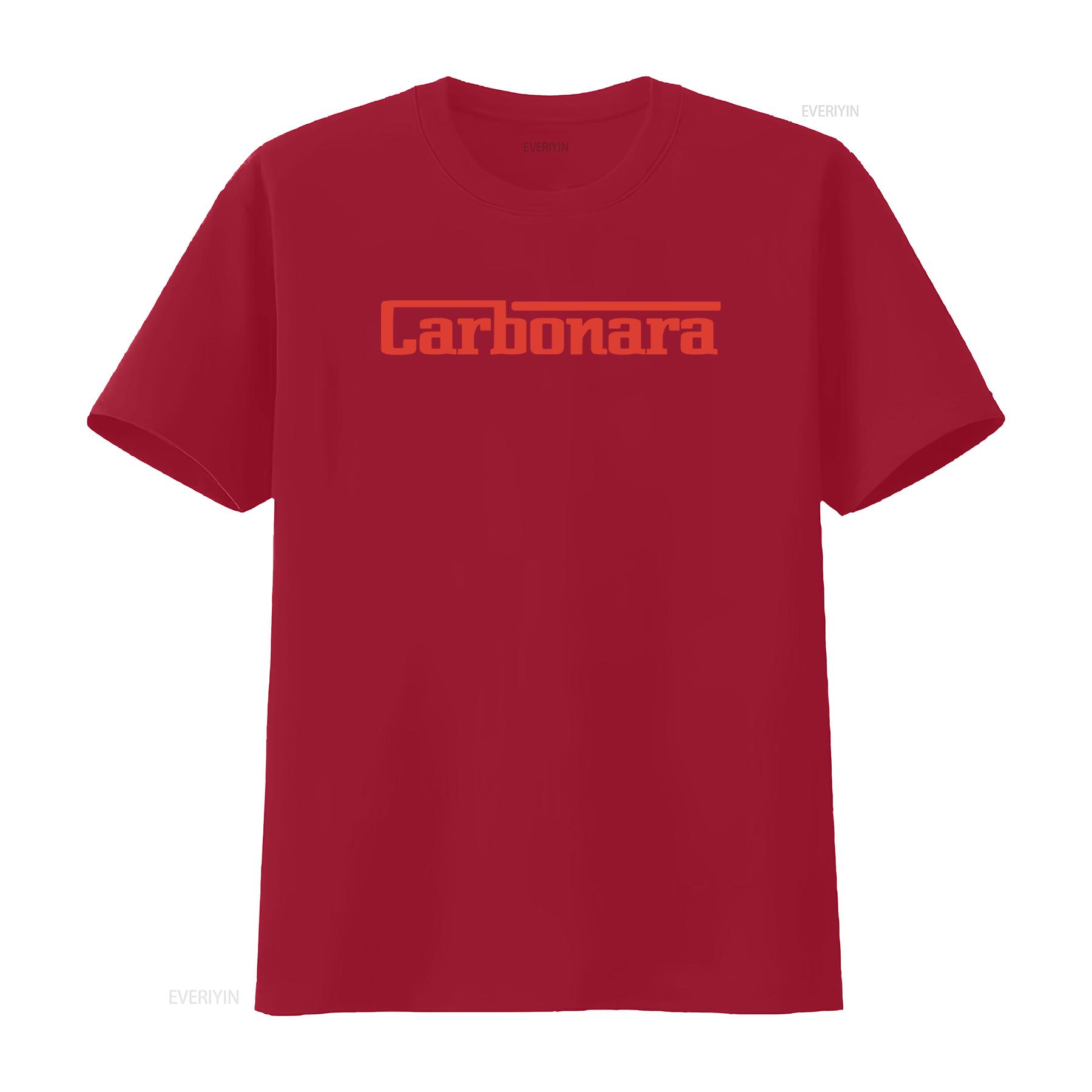 Carbonara T Shirt Pasta Spaghetti Foodie Funny Food vintage Washed Stylish Stretched streetwear Versatile homme graphic Casual S