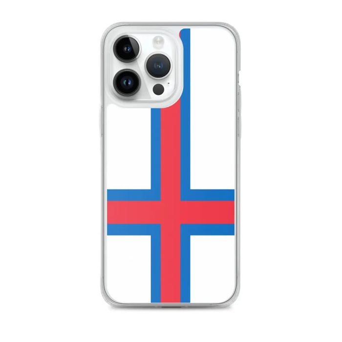 Coque iPhone - Multicolore - Drapeau îles Féroé - Souple - TPU - Transparent
