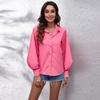 New Women Long Sleeve Blouse Button Down Collar Blouson Sleeve Shirt Solid Color Business Casual Tops Office Work Clothes Daily Wear Fashion S XL