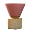 Conical Coffee Cup Japanese Style Retro Ceramic Coffee Cup Rough Pottery Tea Cup Latte Cup for Home Office