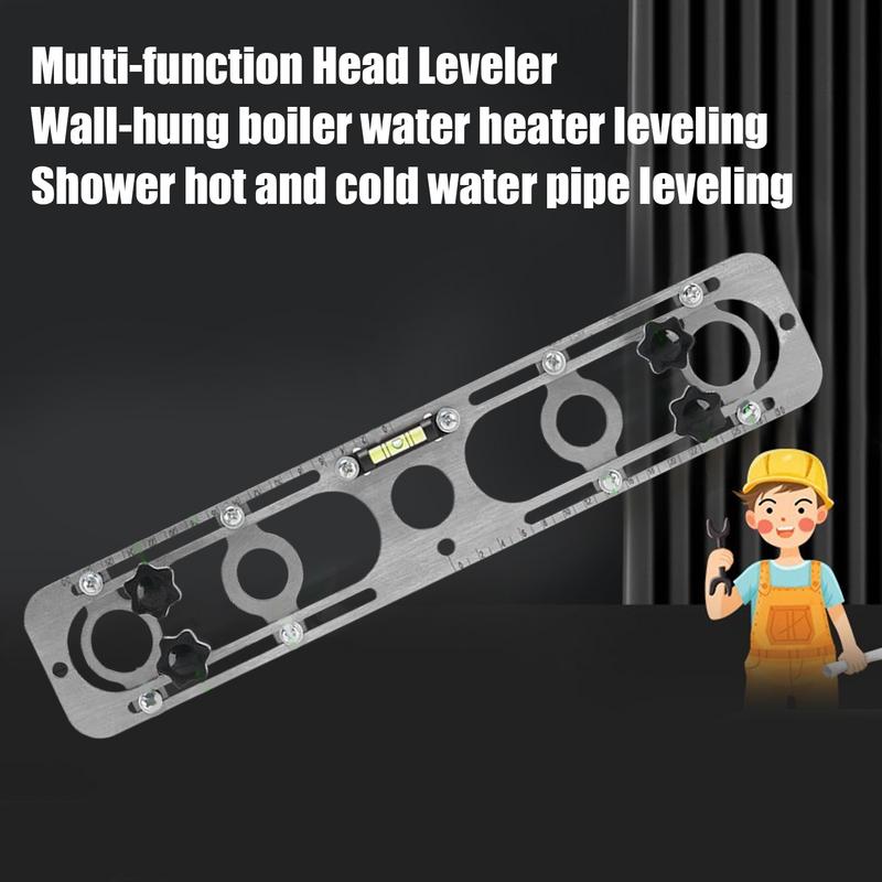 Shower Pipe Leveler Tool Shower Faucet Leveling Tool Adjustable Fixing Bracket Stainless Steel Design High-Efficiency Gadget For