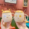 Creative Trend Couple Cup Coffee Mug New Year Mugs Mug for Tea Cups and Mugs Drinkware Original Beautiful Beer Funny Ceramic Lid