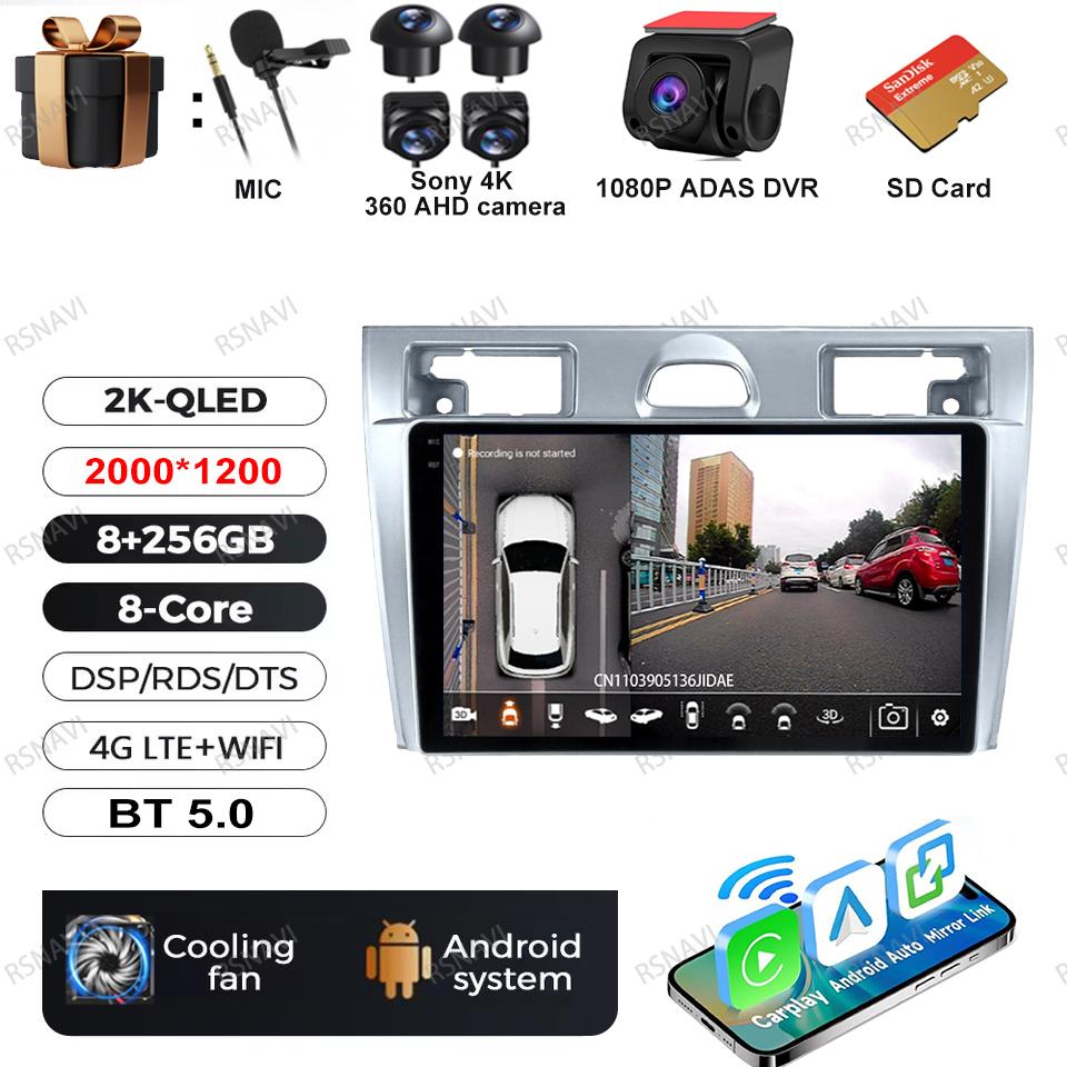 Android 16 Multimedia For Ford Fiesta Mk VI 5 Mk5 2002-2008 Car Radio Video Player Head Unit GPS Audio Auto Autoradio DSP RDS BT