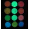 12 színű világító akril fluoreszkáló púder, fény a sötétben körömdíszítő pigment