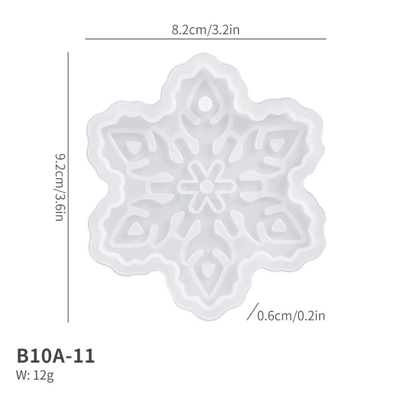 Snowflake Candle Silicone Mold DIY Christmas Soap Wax Mold Aroma Stone Decor Handmade Craft Gift Home Decor