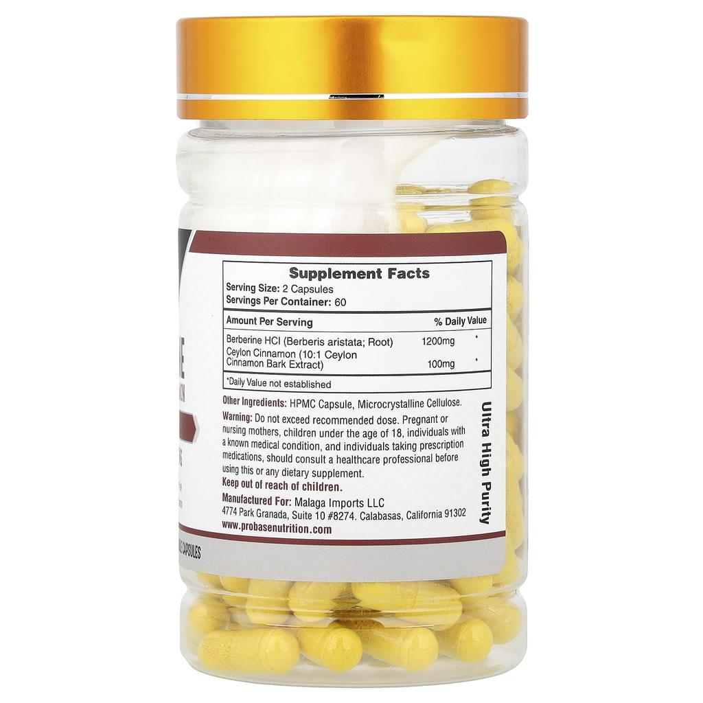 Probase Nutrition, Berberine and Ceylon Cinnamon, 120 Veggie Capsules