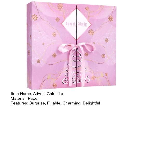 Vánoční prázdný adventní kalendář 2025 24 dní DIY plnitelné vánoční odpočítávací dárkové krabičky pro balení dárků vánoční dekorace