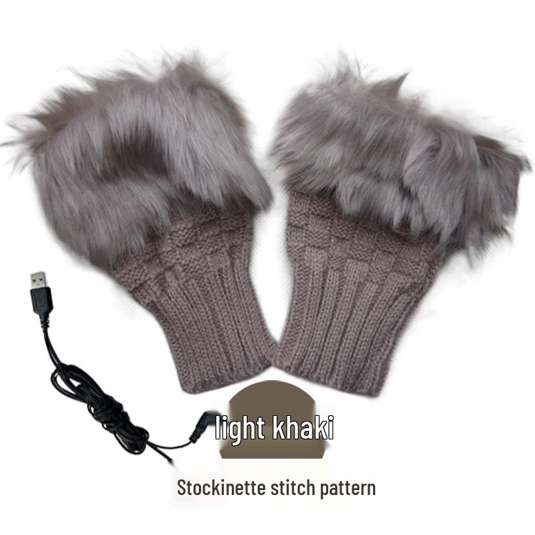 

Artemis USB нагреваемые шерстяные перчатки со съемной меховой подкладкой - Двусторонний нагрев ладони и тыльной стороны руки One Size