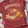 Architect T-Shirt Designing The Future Graphic Tee | Vintage Blueprint Architecture Student Gift | Professional Construction Apparel
