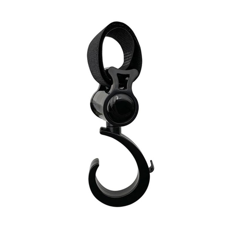 

Baby Strollers Hook for Hanging Diaper Bags Groceries and More 360 Rotary Infants Cart Organiser Pushchair Hanger Decor