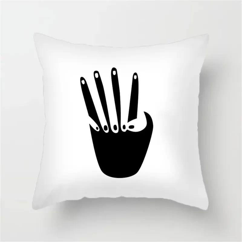 Black Line Decorative Pillowcase Living Room Office Ornaments Home Pillowcase