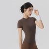 2026 Spring Summer Yoga Wear Short Sleeve Female Tight Slim Fitness Wear Outdoor Yoga Running Training Sports T-Shirt Women