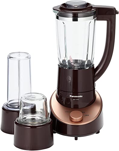 Panasonic MX-X701-T 3-in-1 Mixer (Mixer/Tumbler/Miller) with Recipe Book and Black Hard Titanium Coated Cutter, 1000ml