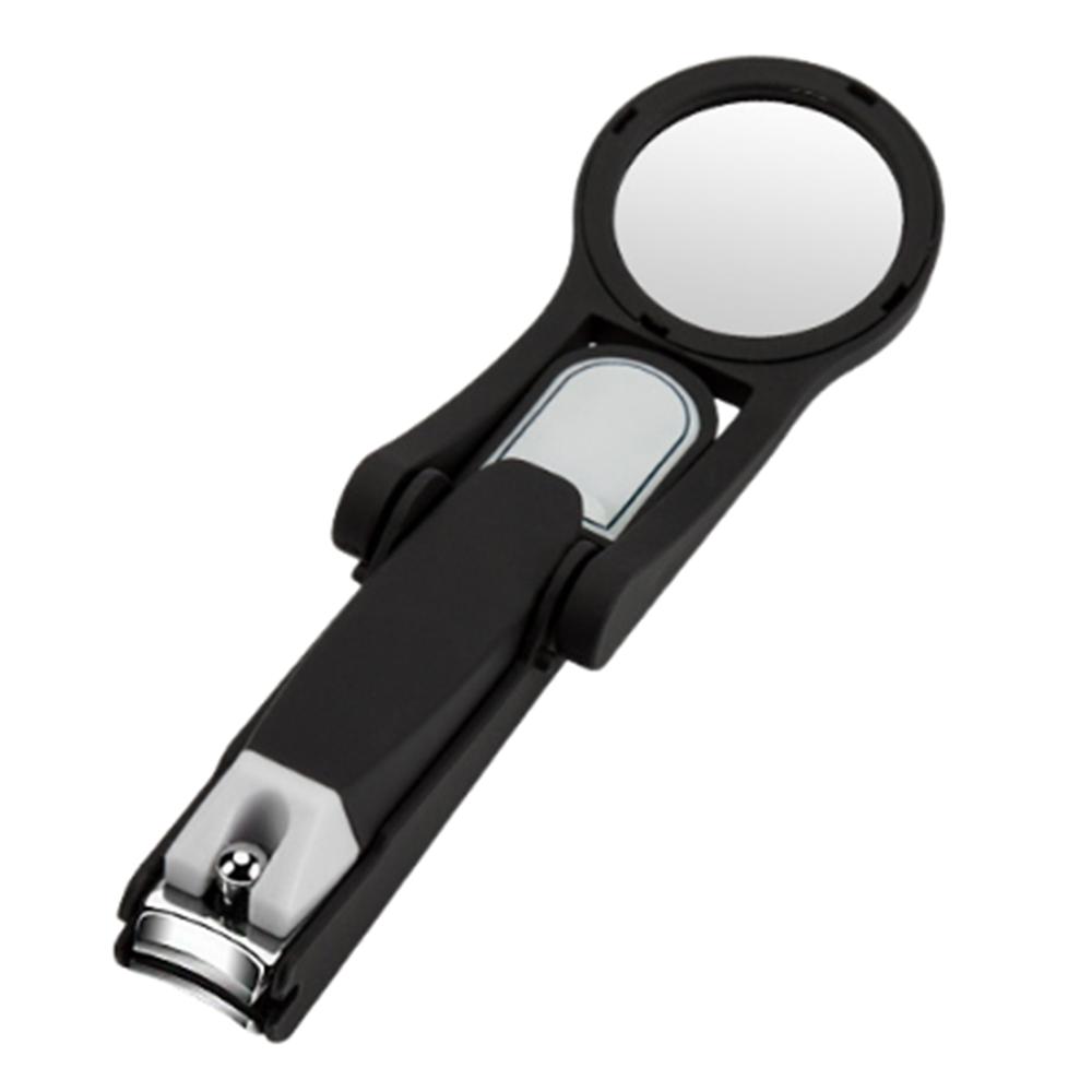 

Многофункциональные кусачки для ногтей с увеличительным стеклом, триммер для ногтей на ногах и руках, дорожный чёрный