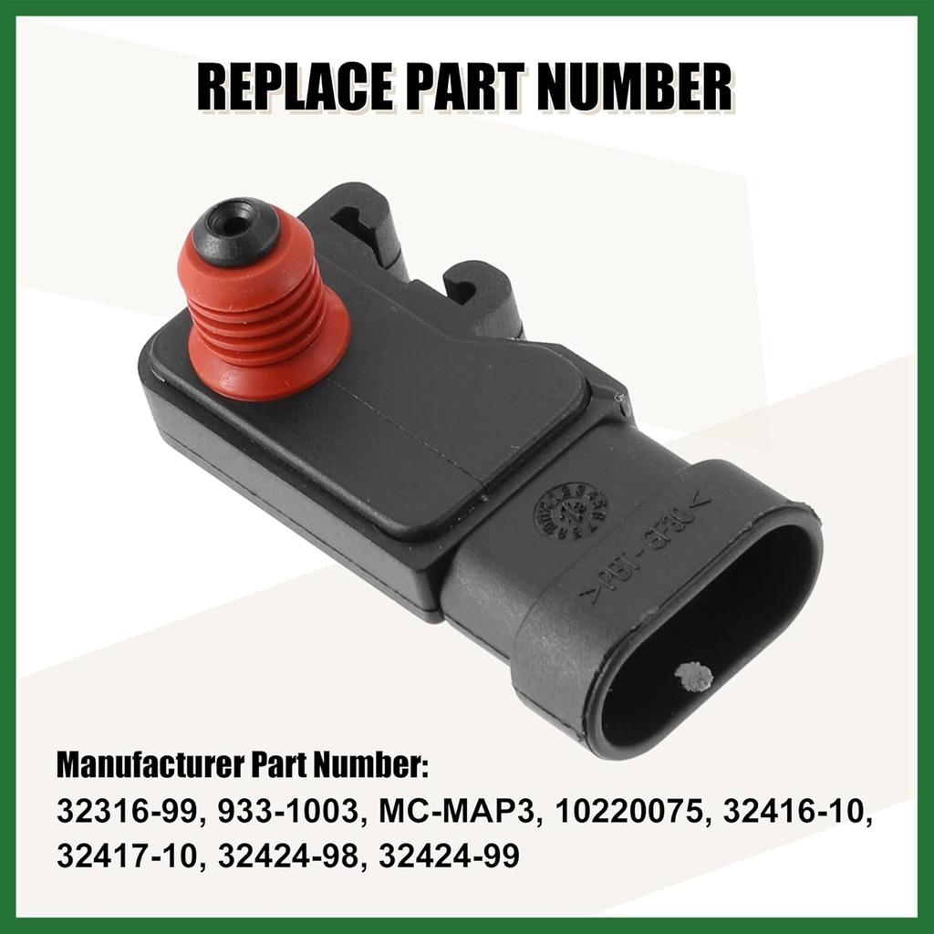 Motoforti Manifold Absolute Pressure Sensor MAP Sensor 32316-99 933-1003 MC-MAP3 10220075 32416-10 32417-10 32424-98 for Harley Davidson Dyna Softail
