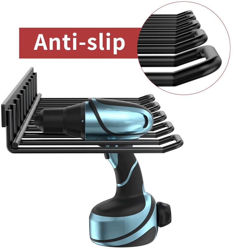 Heavy-Duty Wall-Mounted Floating Rack for Handheld and Power Tools