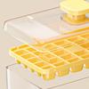 Eiswürfelform mit Schaufel und Aufbewahrungsbehälter 34/68 Fächer Eiswürfelform Ein-Knopf-Schnellentleerung BPA-frei Eiswürfelbereiter für Gefrierschrank und