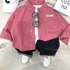 New Children's Workwear-Style Long-Sleeved Shirt - Korean Fashion for Boys and Girls, Perfect for Spring and Autumn