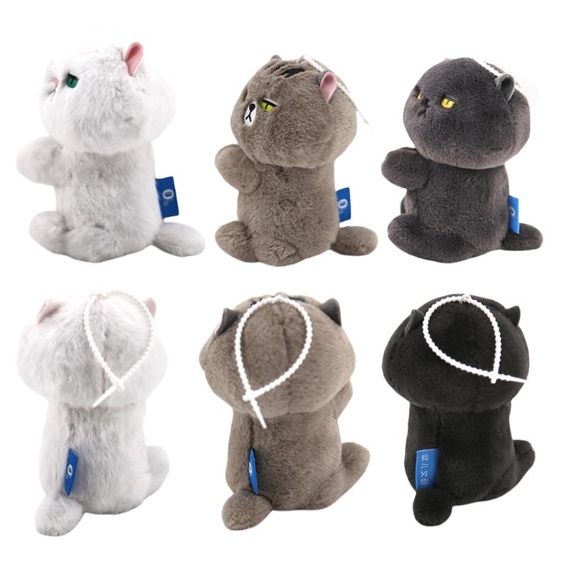 Adorable Kitty Clip Holder Multifunctional Fabric Cats Clip Pendant Keychain for Holding Small Objects in Place