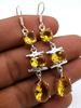 Citrine Gemstone Ethnic Handmade Drop Dengle Earring Jewelry ER 217