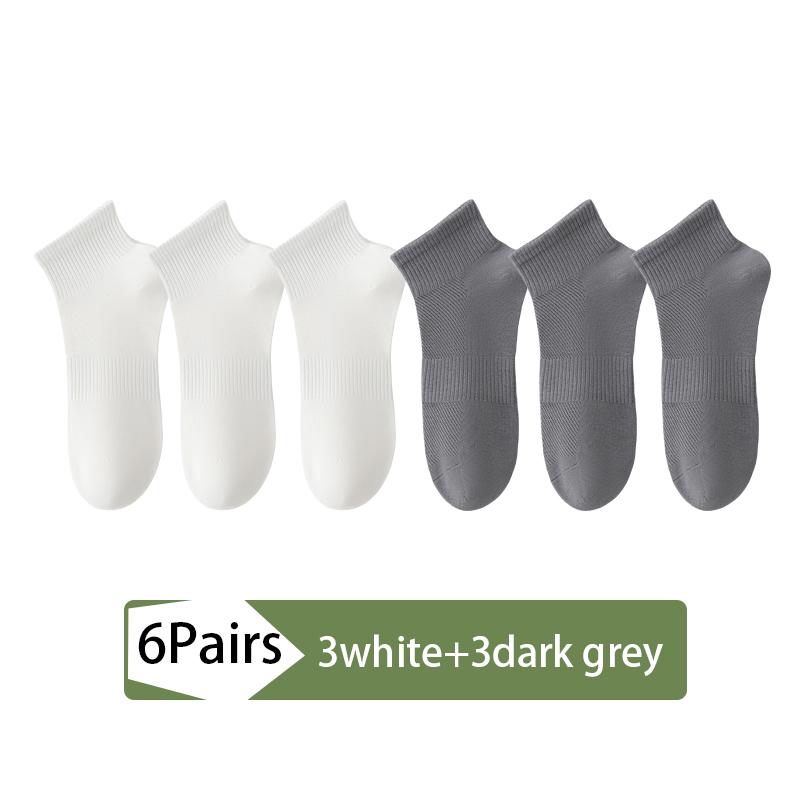 6Pairs High Quality Men Socks Short Combed Cotton Mesh Breathable Odor proof and antibacterial Spring Summer for Male sock New Size EUR38-45