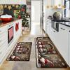 1/2Pcs Christmas Kitchen Hallway Runner Rug Snow Man Soft Floor Mats Cushioned Comfort Washable Non Slip Rugs Home Decor