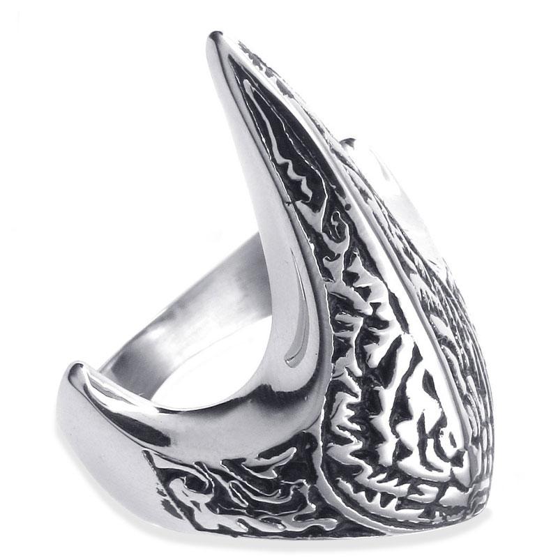 

Vintage punk claw ring for men geometric pattern unique wedding engagement jewelry punk style accessory 13