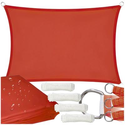 Sunshade Sail for Garden Terrace, UV Sun, Red, 4x3 M